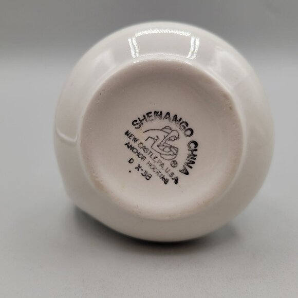 Vintage Shenango Creamer Pitcher Blue Floral Design Anchor Hocking 1980 - Picture 6 of 7